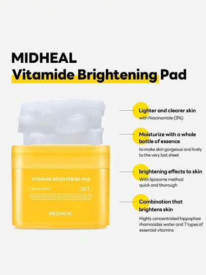 Mediheal 100 قطعة/180 مل/6.08 أونصة سائلة، وسادات قطنية مرطبة ومنعشة بالفيتامينات، شفافة وخفيفة الوزن، بيضاء لبنية، قطن مبطن، طبقة مرنة، امتصاص في 10 ثوان، خالية من البقايا، محكمة الإغلاق الصحي، للعناية بعد التعرض للشمس، ضروري لحقيبة الرياضة، أساس المكياج