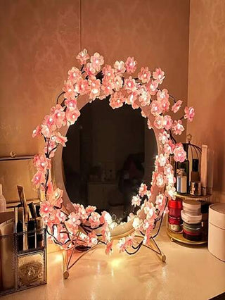 أضواء كرمة الزهور الوردية 96 LED، بتصميم زهور رومانسي، 8 أوضاع وميض، تعمل بالطاقة عبر USB، مرنة وقابلة للثني، مناسبة لديكور الزفاف والمنزل وحديقة الجنيات والغرف والجدران والفناء والحفلات والألعاب ومكتب العمل