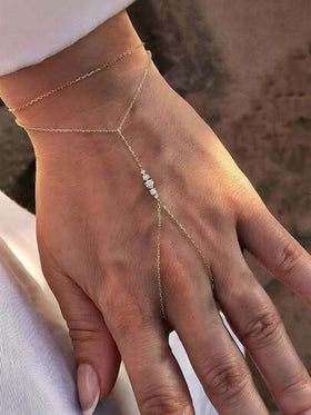 1 قطعة سوار إصبع مرصع بالراين من فضة عيار 925 باللون الذهبي، مجوهرات فضية مقاومة للحساسية مناسبة للنساء للحفلات والتنسيق اليومي
