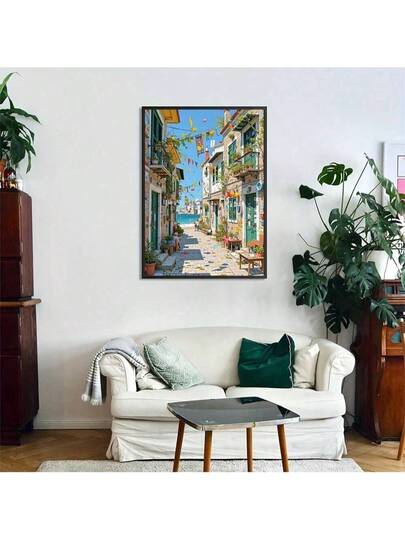 300/500/1000 قطعة لغز مدينة ساحلية ملونة , لغز قطع كبير ، مصنوع من الكرتون السميك والمتين والناعم، لتحسين الذكاء، مناسب للديكور المنزلي، وتحدي المخ، هدايا، ألعاب تفاعلية للعائلة، لغز إبداعي للكبار، هدية عيد ميلاد/مناسبة