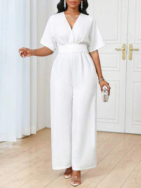 SHEIN Lady بدلة أنيقة للسيدات للارتداء في الصيف باللون الأبيض، بدلة لباس صيفي للنساء لارتدائها في العطلات