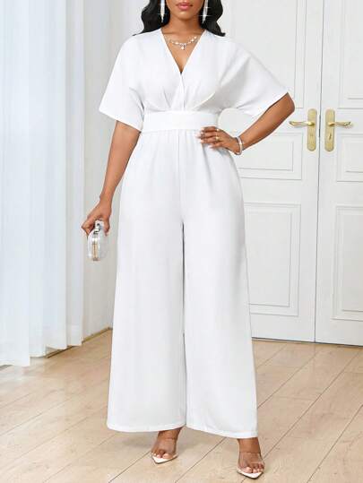 SHEIN Lady بدلة أنيقة للسيدات للارتداء في الصيف باللون الأبيض، بدلة لباس صيفي للنساء لارتدائها في العطلات