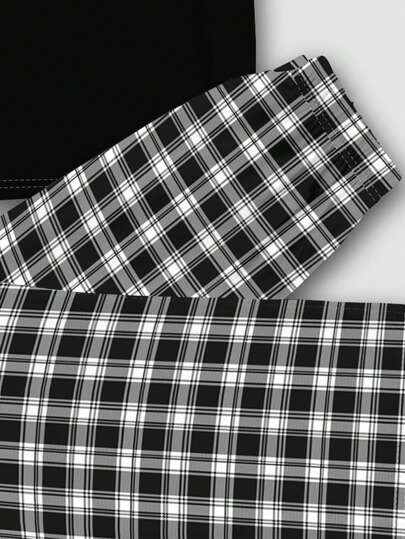 SHEIN طقم بيجاما مريح بشكل كاجوال لطفل صبي، مناسب للصيف