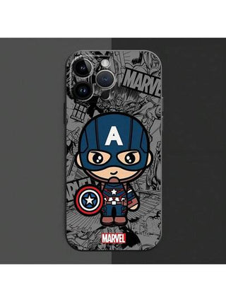 bandai كفر هاتف سيليكوني لآيفون 8 بلس XS X 7 14 15 16 برو ماكس 11 برو XR 13 12 ميني SE مع رسوم كرتونية لشخصيات مارفل جروت وسبايدر-مان