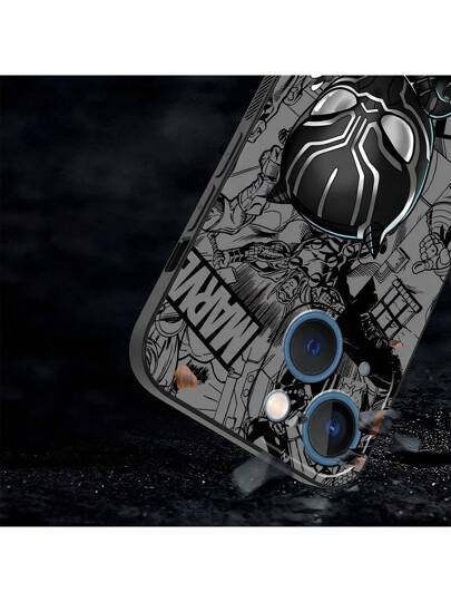 bandai كفر هاتف سيليكوني لآيفون 8 بلس XS X 7 14 15 16 برو ماكس 11 برو XR 13 12 ميني SE مع رسوم كرتونية لشخصيات مارفل جروت وسبايدر-مان