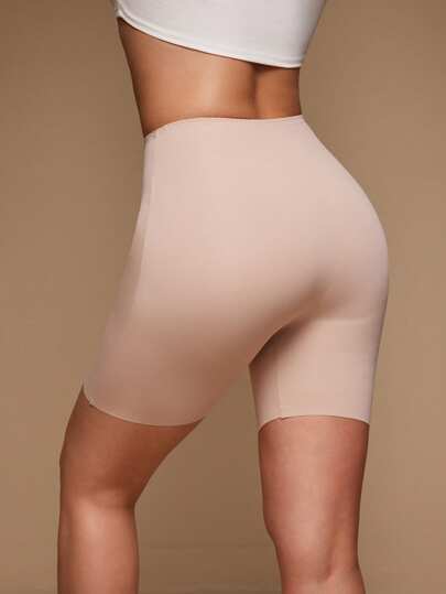 SuitURBody سروال قصير مضغوط بخصر عالي للنساء، مطبوع بالحرف