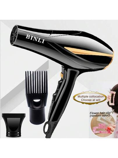 1 قطعة مجفف شعر مناسب للعائلة بأكملها | تجفيف سريع + تشغيل بلمسة واحدة | ملحقات فوهة عشوائية = وداعًا للتصفيف الممل | شعار مصنوع يدويًا: فريد ؛ فوهة إعصار ، شبكة أمان فتحة الهواء ، طراز عشوائي