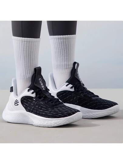 Under Armour حذاء كرة السلة CURRY10 Star Curry للرجال ذو الرقبة المنخفضة والمبطن