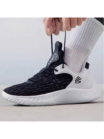 Under Armour حذاء كرة السلة CURRY10 Star Curry للرجال ذو الرقبة المنخفضة والمبطن