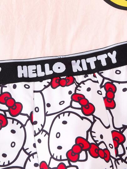HELLO KITTY AND FRIENDS | SHEIN سليب بوكسر محبب مع رسومات كرتونية وحرفية للرجال