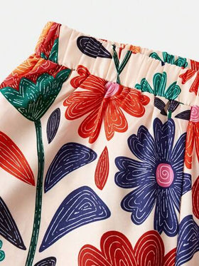 SHEIN Girlism سراويل طويلة بخصر متوسط مرتاحة وكاجوال للفتيات المراهقات