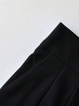 GlowEve شورتات جديدة للنساء مُنسوجة من قماش ملتوي، قصة خط A، سحاب أمامي، خصر مرن، خصر متوسط، كاجوال مريح وأنيق