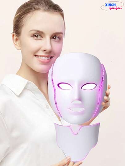 قناع 1 قطعة LED للعلاج الضوئي، قناع رعاية الوجه احترافي 7 ألوان، 7 أوضاع عمل مختلفة، بطارية قابلة للشحن عبر USB سعة 1200مللي أمبير، يحفز الكولاجين، يعزز الامتصاص، مضاد للشيخوخة، مضاد للتجاعيد، شعاعي | صالون الأسرة الأحمر والأزرق والأخضر والأصفر...