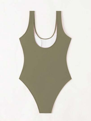 مايوه حريمي قطعة واحدة Swim Basics قطعة واحدة من ملابس السباحة للنساء اللون الأحادي غير الرسمي ذات الربطة الخلفية