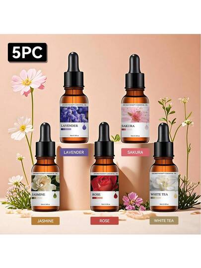 2 قطعة/5 قطع موزع زيوت طبيعية معطرة للعطور والمكونات العشبية، شموع معطرة، موقد شمع معطر، حجر معطر، مرطب هواء، موزع عطر للسيارات، موزع للمنزل + زيوت تعبئة