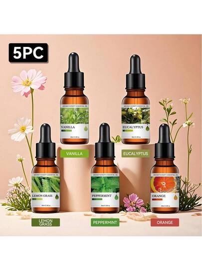 2 قطعة/5 قطع موزع زيوت طبيعية معطرة للعطور والمكونات العشبية، شموع معطرة، موقد شمع معطر، حجر معطر، مرطب هواء، موزع عطر للسيارات، موزع للمنزل + زيوت تعبئة