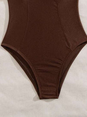 Swim Chiccia بيكينى بقطعة واحدة ملون منقوش وأنيق مع لون مضيء لمناسبات الشاطئ والحمام والحفلات للنساء، بتنجيد سلس وقابل للإزالة بحمالة أمامية قابلة للتعديل