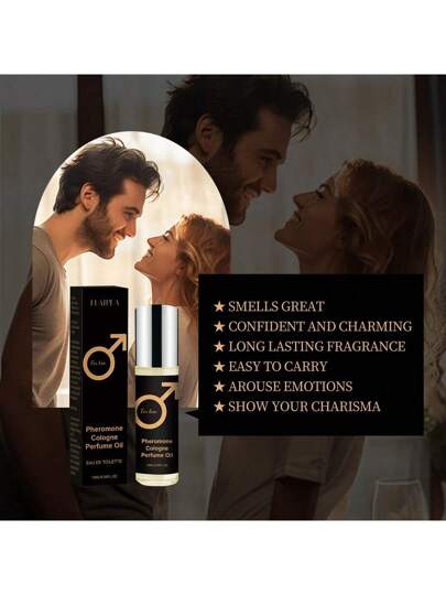 FLATPEA عطر رجالي 10مل، عطر لطيف طويل الأمد، رائحة منعشة متعددة الأغراض مناسبة للاستخدام اليومي وكهدايا المناسبات