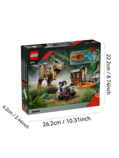 LEGO كتل بناء عالم الديناصورات جوراسيك بايرورابتور وديلوفوصورس النقل 76975