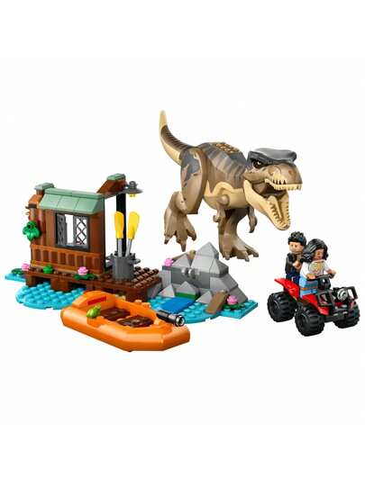 LEGO كتل بناء عالم الديناصورات جوراسيك بايرورابتور وديلوفوصورس النقل 76975