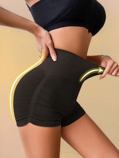شورت تشكيل وتنحيف الخصر والمؤخرة للسيدات, قطعة واحدة ذو خصر مرتفع وتصميم سلس