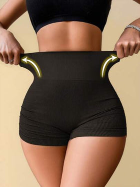 شورت تشكيل وتنحيف الخصر والمؤخرة للسيدات, قطعة واحدة ذو خصر مرتفع وتصميم سلس