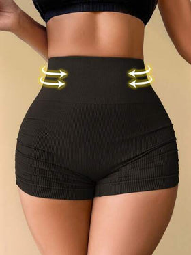 شورت تشكيل وتنحيف الخصر والمؤخرة للسيدات, قطعة واحدة ذو خصر مرتفع وتصميم سلس