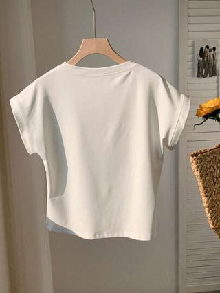 Comfortcana ملابس علوية نسائي بأكمام قصيرة وطباعة أزهار بحرية وأصداف وكواكب البحر، بأسلوب متساهل، مناسب للصيف والإجازات والملابس البحرية وعطلة الربيع والرحلات مع الصديقات والعودة إلى المدرسة
