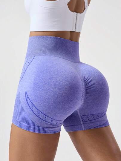 Seamluxe  Sport شورتات رياضية للنساء ذات خصر عالي بدون منفذ وتخفيف وشدإ الجسم