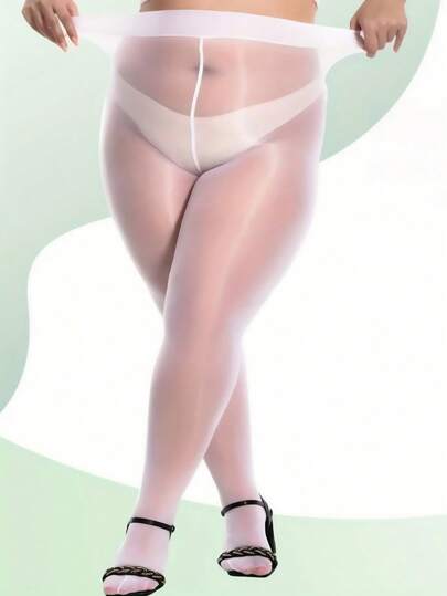 زوج جوارب بمقاس كبير من 0XL إلى 2XL للنساء ذو قوام شفاف لامع، جوارب طويلة بخصر عالي من النايلون ، أحادية اللون ، تُغسل باليد ، عصرية ، أنيقة ، مريحة ، مناسبة للمناسبات الخاصة ، ذات قوام ناعم وملمس لامع ، مناسبة مع أثواب السهرة