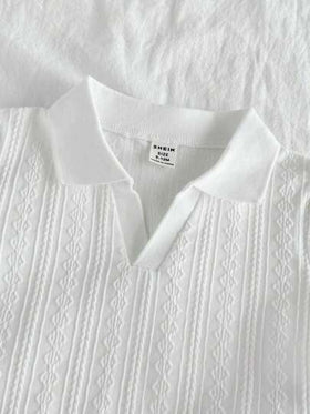 SHEIN Vintaside Kids طقم ملابس علوية بأكمام قصيرة بياقة صغيرة وبنطال جينز مغسول عتيق مناسب للاستخدام اليومي، رحلات العائلة والتخييم والتسوق