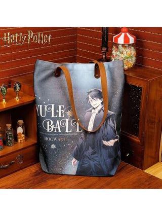 أدوات مكتبية ومدرسية Harry Potter حقيبة كتف من القماش بطبعة هاري بوتر - حقيبة تسوق ذات سعة كبيرة مطبوعة على الوجهين، تصميم بسيط أحادي اللون، مثالية للتنقل والتسوق والكلية والمعلمين، هدية مناسبة لعيد الميلاد والتخرج [رسمي معتمد]