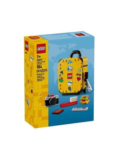 LEGO مجموعة كتل البناء حقيبة سفر صفراء ليغو 40817، هدية رائعة للأطفال