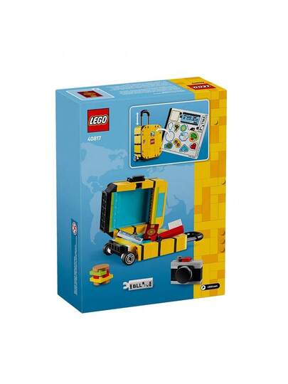 LEGO مجموعة كتل البناء حقيبة سفر صفراء ليغو 40817، هدية رائعة للأطفال