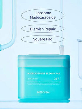 وسادات قطنية مرطبة ومرطبة من Mediheal تهدئ وتصلح وترطب وتنظف وتنعش 100 قطعة