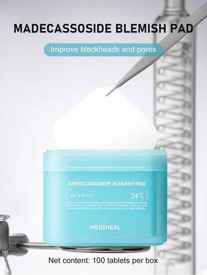 وسادات قطنية مرطبة ومرطبة من Mediheal تهدئ وتصلح وترطب وتنظف وتنعش 100 قطعة