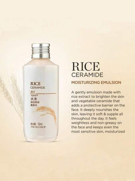 The Face Shop منعم خزفي مرطب للشقوق، ترطيب عميق، يحتوي على مستخلص الأرز، ترطيب طبيعي، له تأثير تفتيح، مستحضرات تجميل كورية، 150 مل/5.07 أونصة سائلة، طقم هدايا