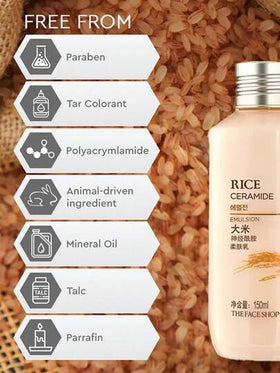 The Face Shop لوشن ترطيب سيراميد الفيزاليس | لوشن لطيف، يعزز إشراق البشرة، يشكل حاجز واقي | لوشن ترطيب للوجه | تغذية عميقة، يجعل البشرة ناعمة ومرطبة | مستحضرات تجميل كورية | 150 مل / 5.07 أونصة سائلة