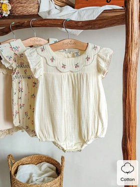 Vintaside Kids بوديسوت أطفال بناتية بتطريز أزهار الكرز بدون أكمام، لون قشر المشمش النقي، طراز حلو وبسيط، مريح للارتداء، مناسب للخروجات اليومية والراحة المنزلية والتجمعات العادية، للربيع والصيف