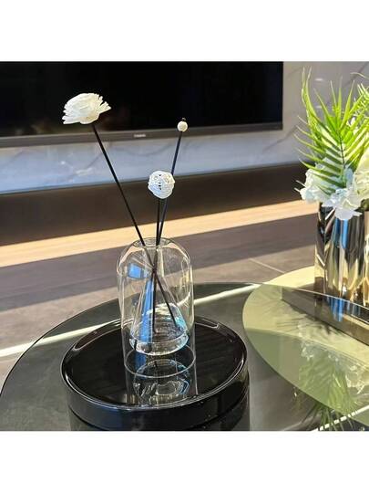 مبخر زيوت أساسية لا لهب به، موزع عطور ومستحضرات التعطير للمنزل والغرفة، منقي روائح الحمامات، زجاجة عطور ديكورية