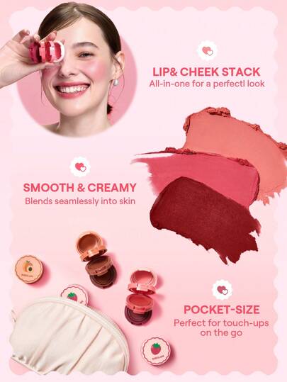 SHEGLAM مجموعة كريم الخدود والشفاه من Very Cherry ديكور عيد الحب هدية حب شتاء مكياج حفلة شاطئ سفر عطلة تخييم في الهواء الطلق هدية وردة فتاة الموضة رأس السنة مستحضرات تجميل تنكرية أفضل رحلة مهرجانات لون خيالي سحر المدرسة أجواء Cny حمره بلشر علامة تجارية جم