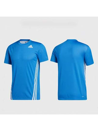 Adidas بولو ذكوري قصير الأكمام سريع الجفاف قابل للتنفس للرياضة والجري واللياقة البدنية