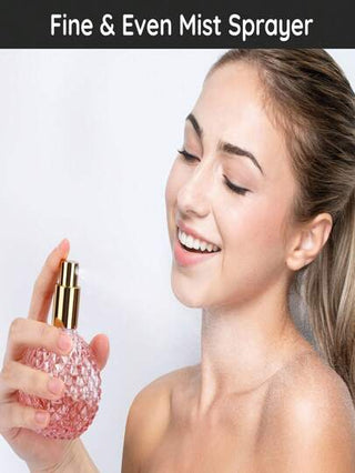 قطعة واحدة من زجاجة العطر الأنيقة، سعة 100 مل بمرذاذ، زجاجة عطر فارغة قابلة لإعادة التعبئة، موزع عطر للسفر، وعاء لعينات المستحضرات السائلة لديكور المنزل