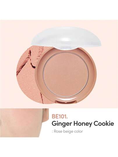 ETUDE كريم أحمر خدود بنكهة الزنجبيل والعسل BE101 من ماركة Lovely Cookie، بودرة ناعمة تضفي لون جذاب وساحر على الخدود، لمعة طبيعية وثابتة، سهلة الاستخدام، مستحضرات تجميل كورية، 4 جرام/0.14 أونصة