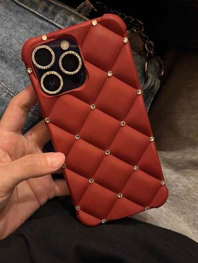 علبة هاتف قابلة للاستخدام مع أجهزة آيفون 15 برو ماكس، 13، 14، 12، 11، 16 ، مزخرفة بالترتر الأنيق والرباط اللامع