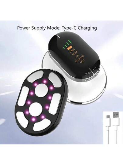 جهاز تدليك جديد ذو شفرات مخفضة للدهون، مناسب للتنحيف والتشكيل ، قابل للشحن عبر USB ذو أضواء ملونة وخفيف الوزن، مناسب للنساء للاستخدام المنزلي، مناسب كهدية لعيد الأم