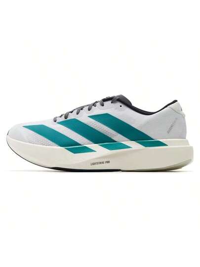 Adidas أحذية الجري Adizero Evo SL M للرجال، أحذية رياضية خفيفة الوزن ومريحة للاستخدام اليومي في الأماكن الخارجية مع تقنية وسادة Lightstrike Pro، أحذية كاجوال بنمط رباط منخفض، JS4487