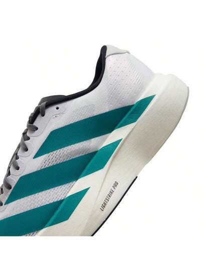 Adidas أحذية الجري Adizero Evo SL M للرجال، أحذية رياضية خفيفة الوزن ومريحة للاستخدام اليومي في الأماكن الخارجية مع تقنية وسادة Lightstrike Pro، أحذية كاجوال بنمط رباط منخفض، JS4487