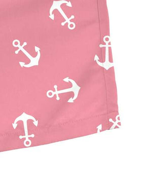 Manfinity Swimmode سروال قصير كاجوال للرجال مطبوع عليه رسم مرساة للشاطئ
