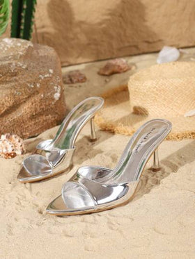 On feet& in love صنادل نسائية أنيقة ذات كعب عالٍ مفتوحة للأصابع، تناسب الفساتين الصيفية